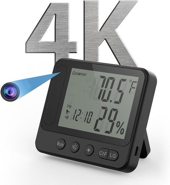 Ultra 4K HD Security Camera – Wireless Smart Indoor Hygrometer Thermometer 