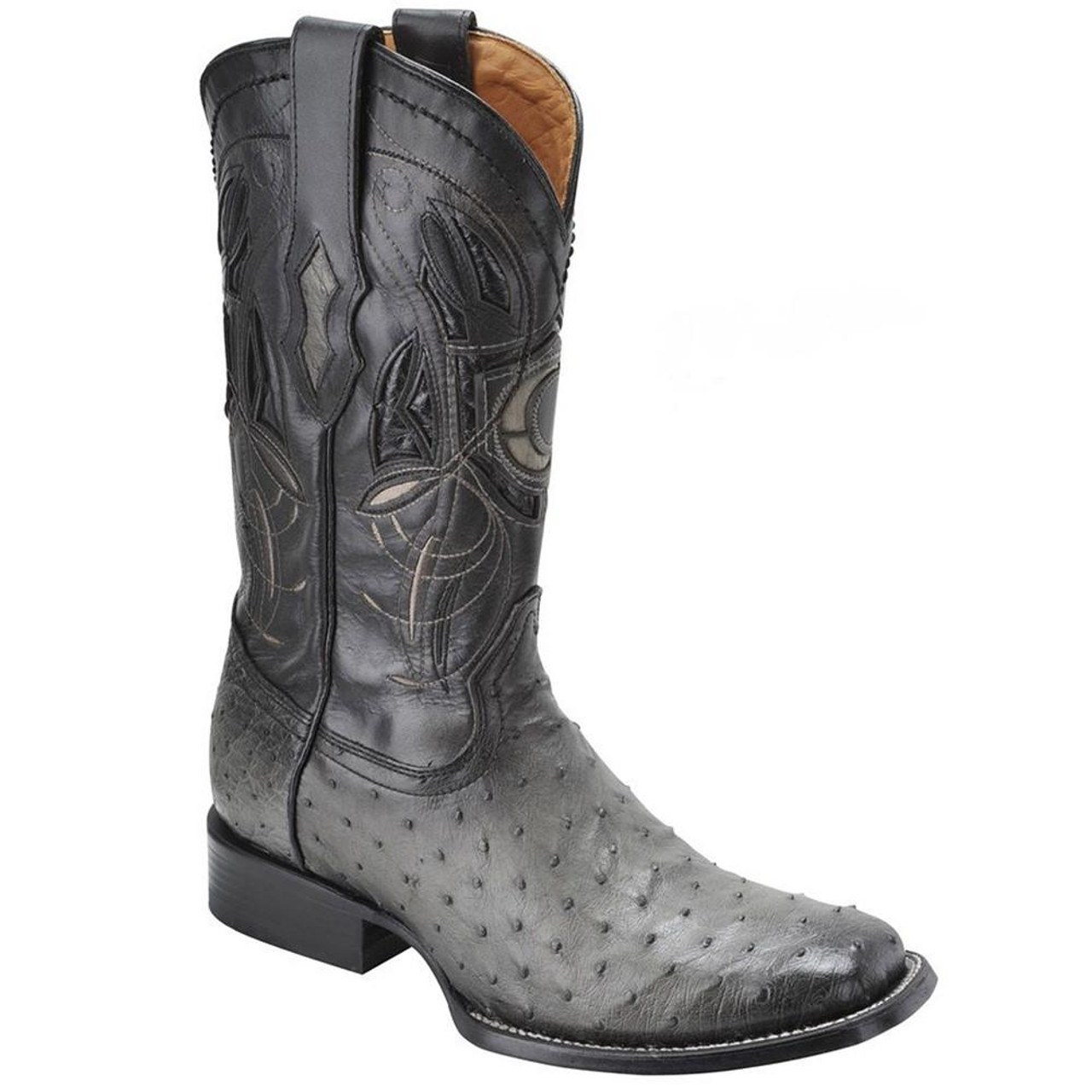 Cuadra Men's Flame Grey Ostrich Cowboy 