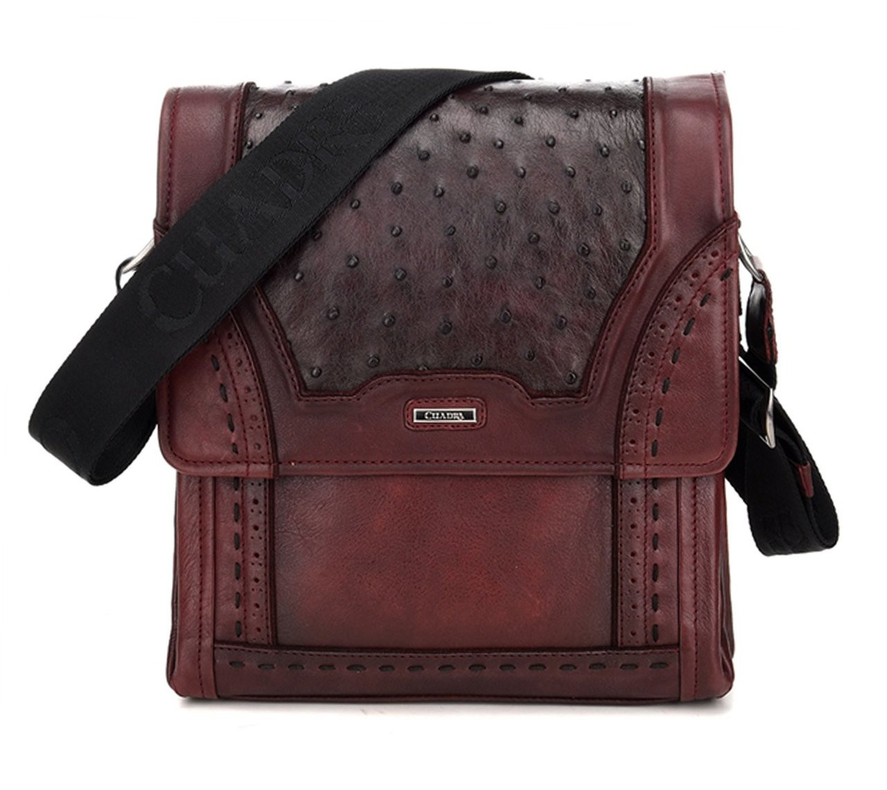 burgundy messenger bag