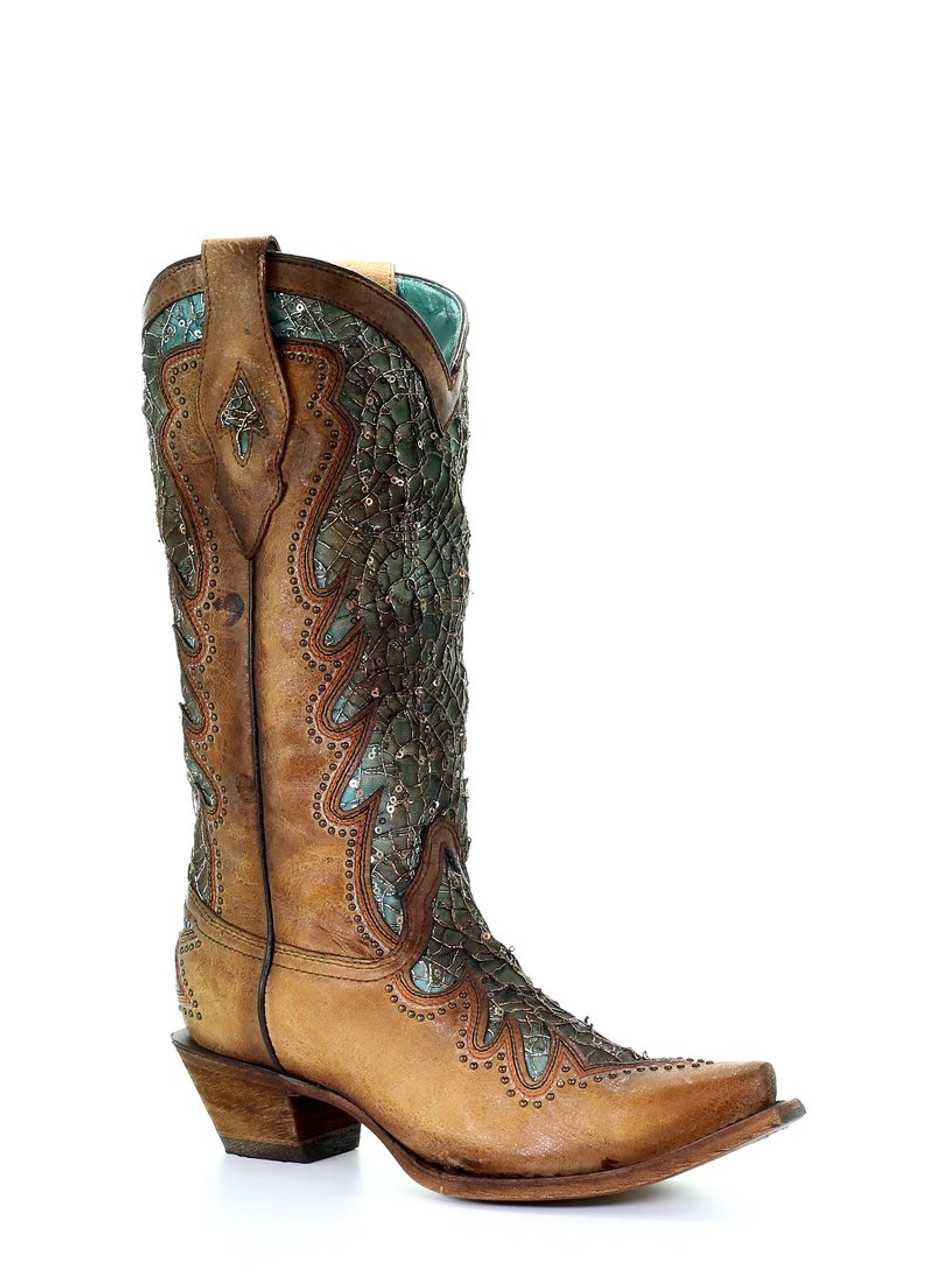 Women's corral western boots handcrafted Clearance