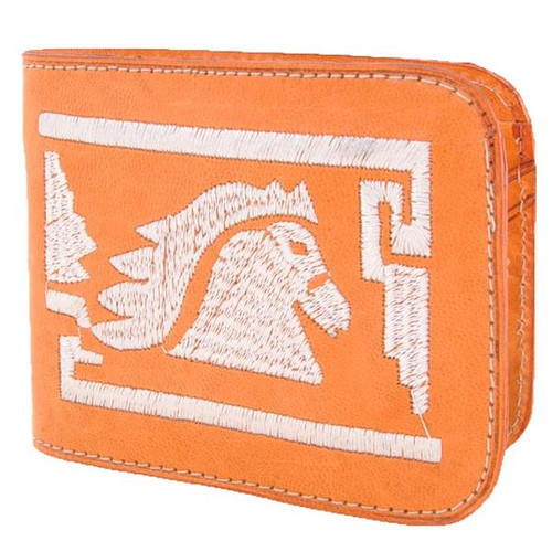 Cartera Cuero Bordada IMP-41660