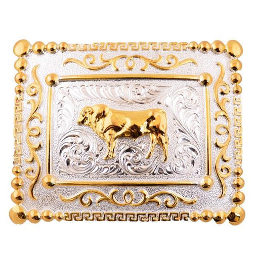 METAL BUCKLE WITH GOLDEN HORSE WD034