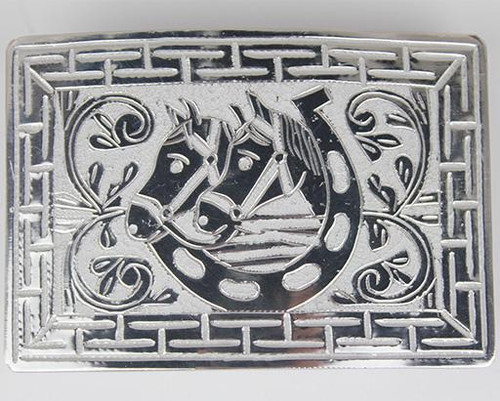 Two Horses & Horseshoe Buckle