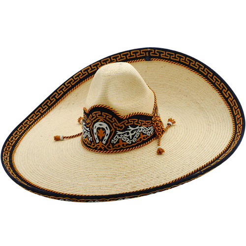 Twinstone Mexico Sombrero Charro - 2 Trenzas Galoneado Especial - 3 Colres - RRTWI-91421