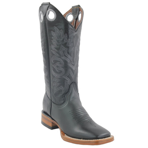 White Diamonds Boots Women's Black Wide Square Toe Boots