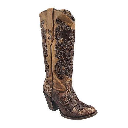 Cuadra Women's Lizard Rustic Western Boots