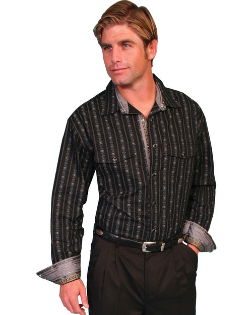 Scully Fancy Striped Western Shirt