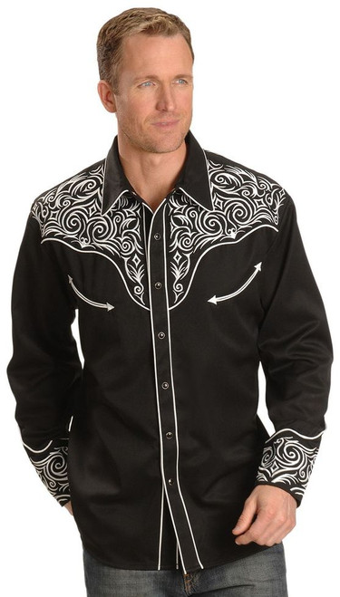 Scully Full Stitched Yoke Retro Western Shirt