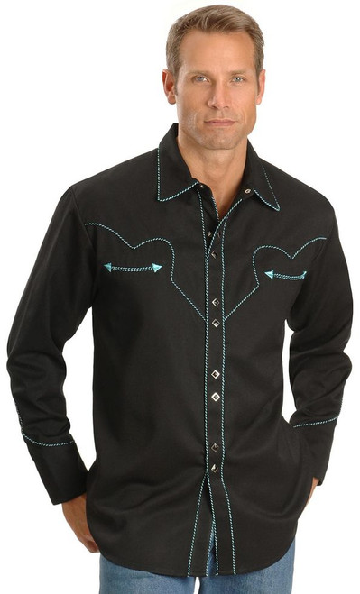 Scully Black Vintage Western Shirt 1