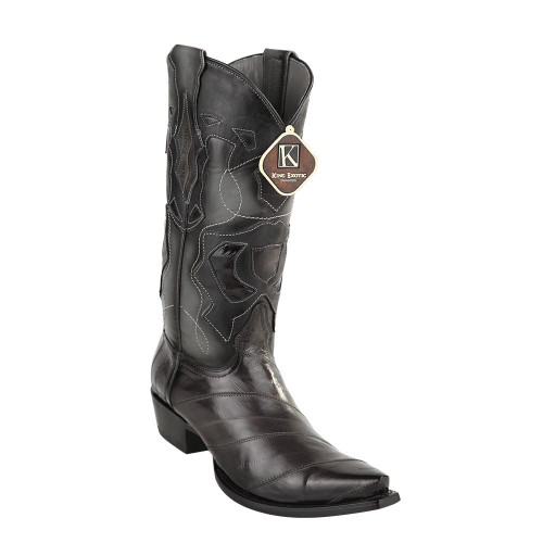 King Exotic Men's Eel Western Snip Toe Boot