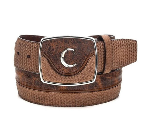 Cuadra Men's Modern Leather Belt Santana Honey