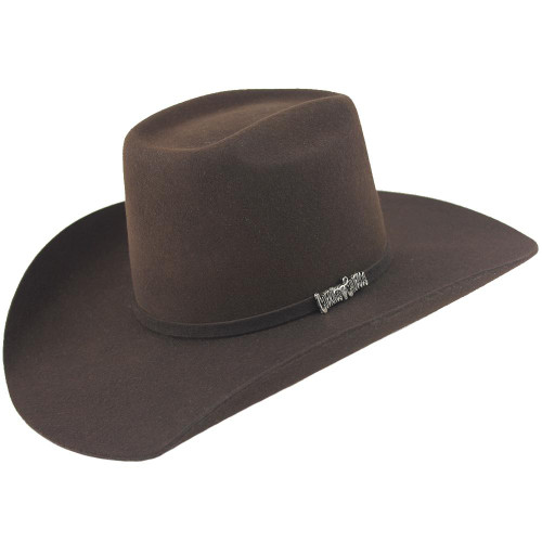 Cuernos Chuecos Chocolate 6X Brick Crown Felt Hat
