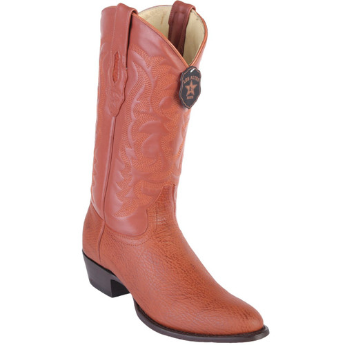 Los Altos Shark R-Toe Cognac Cowboy Boots