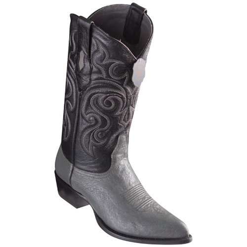 Los Altos Smooth Ostrich Grey Cowboy Boots J-Toe