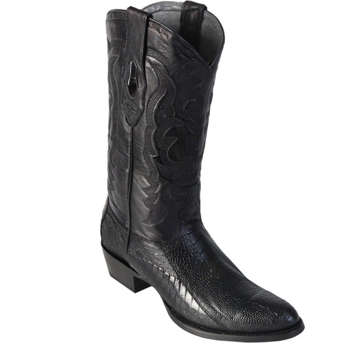 Los Altos Round Toe Ostrich Leg Boots