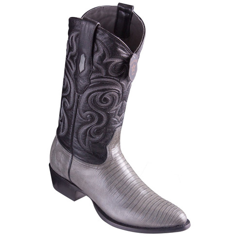 Los Altos Grey Teju R-Toe Cowboy Boots
