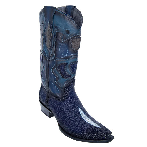 Los Altos Men's Faded Blue Stingray Western Boot