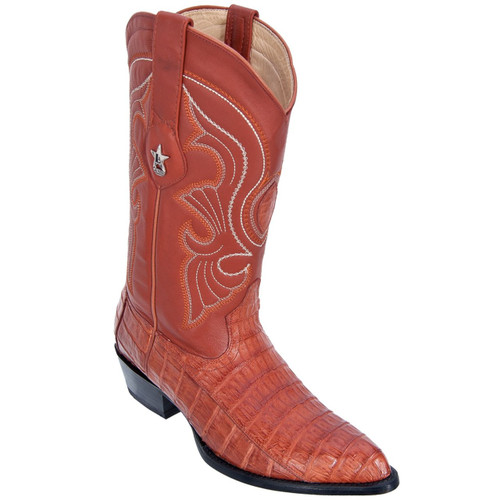 Los Altos Caiman Belly Cognac Cowboy Boots J-Toe