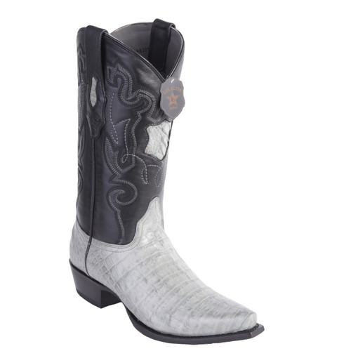 Los Altos Men's Caiman Belly Snip Toe Cowboy Boots