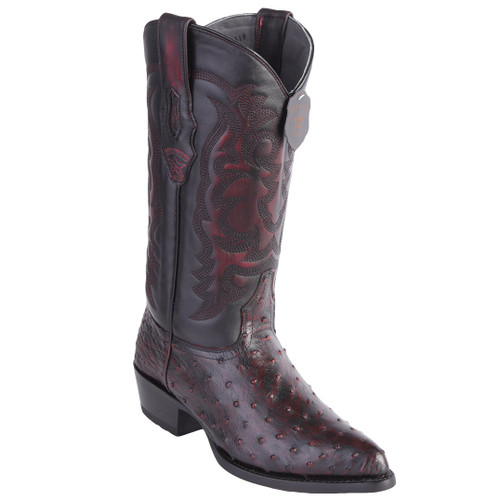 Los Altos Men's Ostrich Cowboy Boots J-Toe
