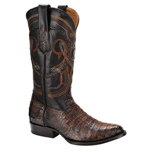 Cuadra Men's Caiman Belly Cowboy Boots - Lumber Bone