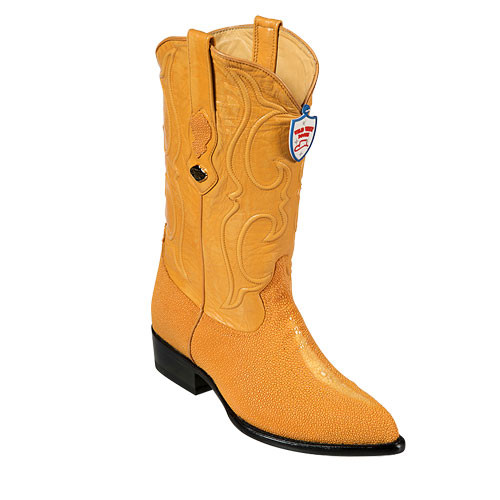 Wild West Boots - J Toe -  Stingray -Single Stone Finish - Buttercup