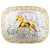 METAL BUCKLE WITH GOLDEN HORSE WD036
