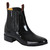 El Canelo Black Patent Leather Ankle Charro Boots