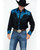 Scully Men's Western Woven Gunfighter Royal Shirt