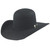 Cuernos Chuecos 30x Open Crown Black Grizzly Rabbit Felt Cowboy Hat
