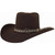 Cuernos Chuecos Chocolate 6X Brick Crown Felt Hat With Horsehair Band