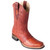 Los Altos Men's Ostrich Leg Saddle Vamp Square Toe Boots