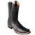 Los Altos Men's Ostrich Leg Saddle Vamp Square Toe Boots