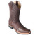 Los Altos Men's Ostrich Leg Saddle Vamp Square Toe Boots