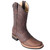 Los Altos Men's Ostrich Leg Saddle Vamp Square Toe Boots
