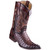 Los Altos Boots Caiman Tail Faded Brown Pointed Toe Cowboy Boots
