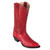 Los Altos Red Ostrich Cowboy Boot J Toe