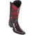 Los Altos Men's Ostrich European Toe Western Boots - Black Cherry
