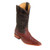 Wild West Boots - Fashion Square Toe Ostrich Leg - Brown