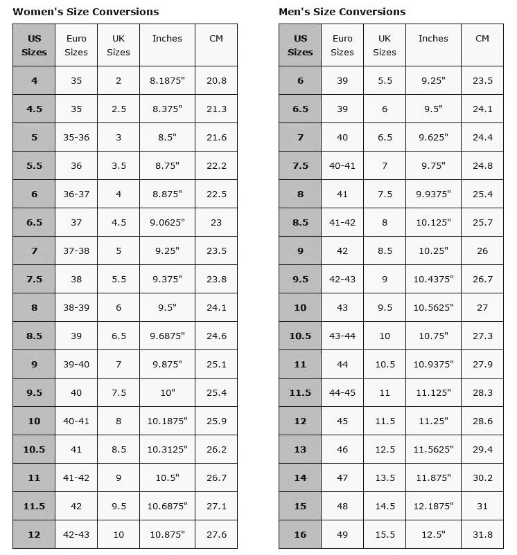 Western Boot Size Guide | Warehouse 