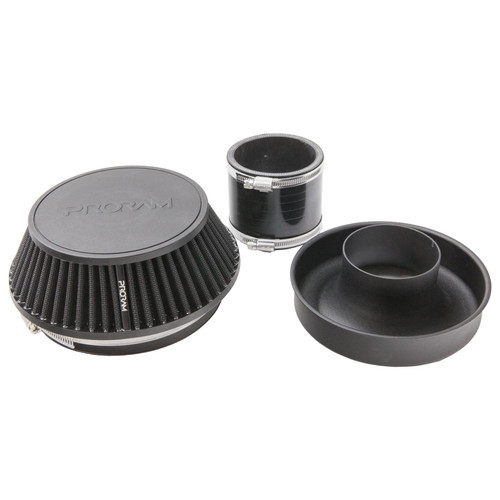Ramair Pleated 80mm (3.1inch) ID Neck Small Cone Air Filter with Velocity Stack and Coupling