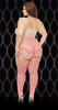 Pink Mirage Suspender Bodystocking - Q