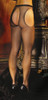 Fishnet Suspender Pantyhose - One Size - Black