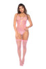 Blush Reverie Fishnet Bodysuit - Os - Bubblegum Pink