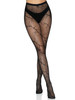 Cracked Fishnet Tights - One Size - Black