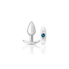Silver Anchor Buttplug Kit - Clear Iridescent/teal