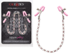Nipple Play Crystal Chain Nipple Clamps - Pink