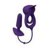 Humper Rechargeable Dual C-Ring With Anal Plug - Purple