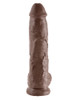 King Cock 10-Inch Cock With Balls - Brown