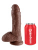 King Cock 8-Inch Cock With Balls - Brown